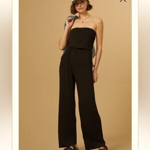 NWT Altar’d State Chandler Wide Leg Strapless Jumpsuit